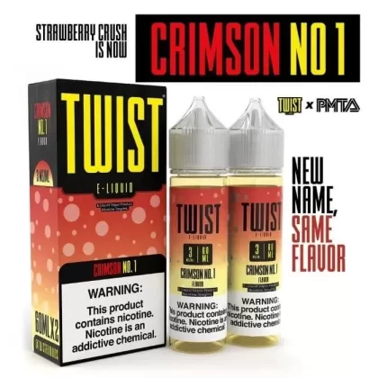 Crimson No. 1 (Strawberry Crush) Nicotine Salt by Twist E-Liquids - Size#60ml~Nicotine#35MG>50MG