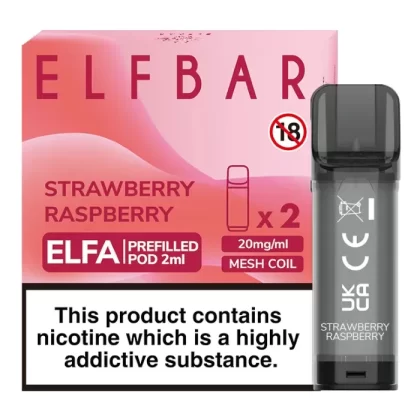STRAWBERRY RASPBERRY ELF BAR ELFA PREFILLED POD - Eliquidsupply