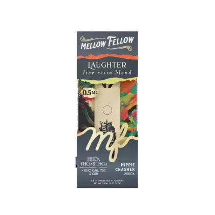 Mellow Fellow Laughter Blend 0.5ml Live Resin Vape – Hippie Crasher (Indica)
