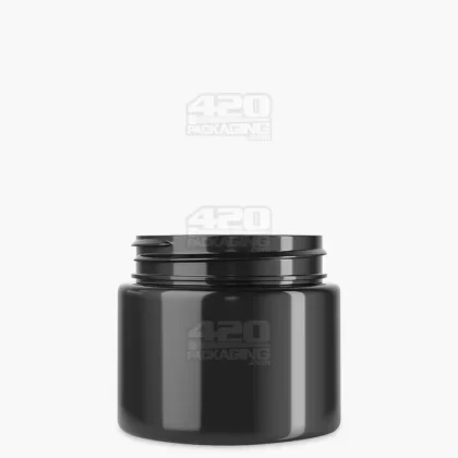 Straight Sided Black Plastic PCR Jars | 53mm – 3oz – 100 Count - Vape Store