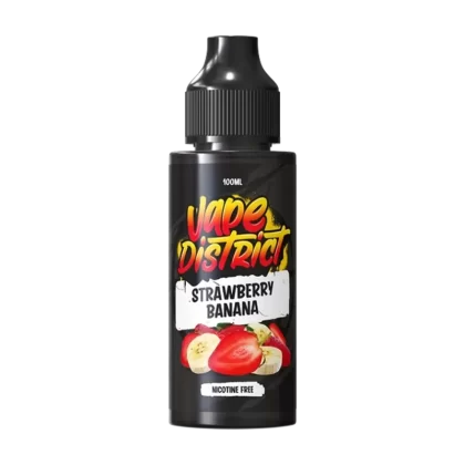 Strawberry Banana by Vape District 100ml - NIC SHOTS (FREE)