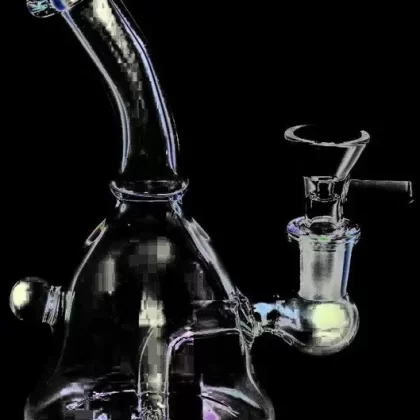 Handbell Iridescent Glass Water Pipe - Ejuicewarehouse