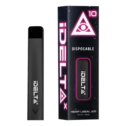 iDELTAX Disposable Delta 10 Vape Pen Full Gram - flavors#Blue Dream Berries (Sativa)>OG Kush (Indica)>Strawberry Cough (Hybrid) (3B20B3)