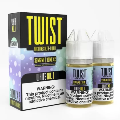 Twist e-Liquids Salt White No. 1 eJuice - 60mL (2x30mL); Vape Product, Vape Product