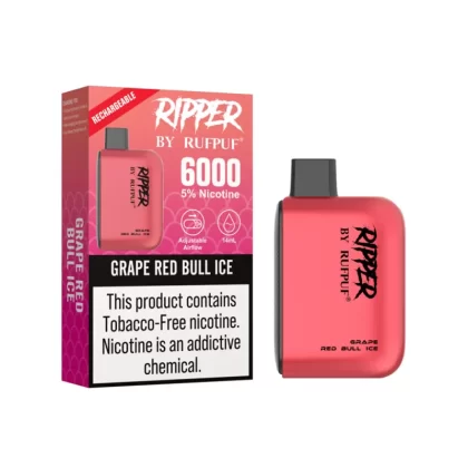 Ripper Grape Red Bull Ice Disposable Vape 50mg – 6000Puffs
