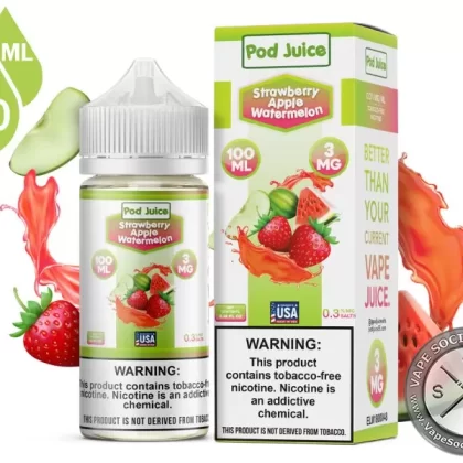 Strawberry Apple Watermelon Pod Juice 100ml - Vape Product, Vape Product