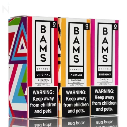 BAMS Cannoli - No Nicotine Vape Juice - 100mL - Birthday Cannoli