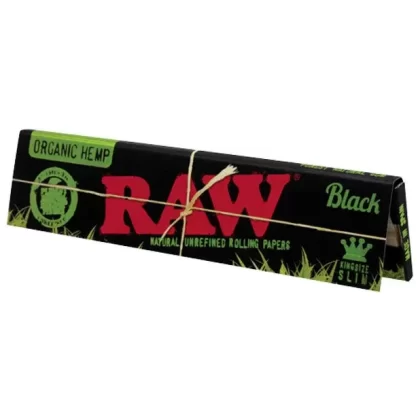 RAW- BLACK ORGANIC HEMP KING SLIM PAPERS