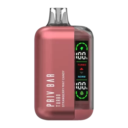 Strawberry Mint Candy Priv Bar Turbo - Nicotine#50mg~Size#Single>5 Pack