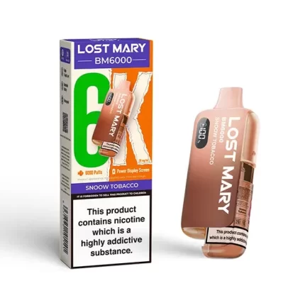 Snoow Tobacco Lost Mary BM6000 Big Puff – 6000 Puffs (5 or 10 Packs)
