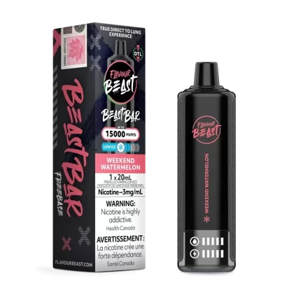 Weekend Watermelon – Flavour Beast Beast Bar Disposable Vape 15k