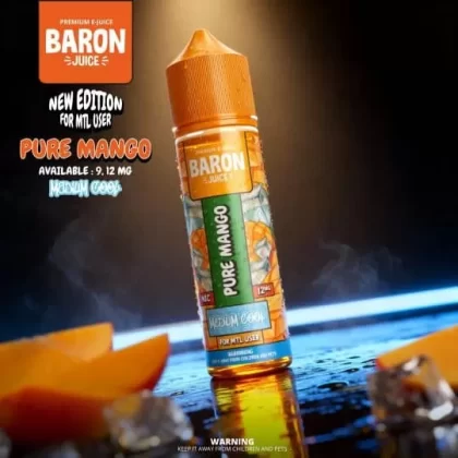BARON MTL PURE MANGO MEDIUM COOL ELIQUID - Elegantvapestore