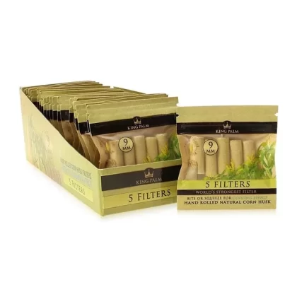 King Palm 9mm Natural Corn Husk Filters (5-Pack) - Ejuicewarehouse