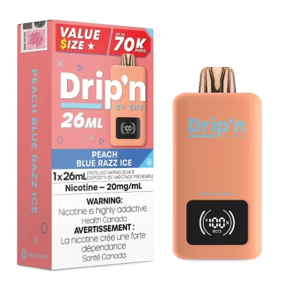 Drip’n 70k Value Series Disposable Vape – Peach Blue Razz Ice