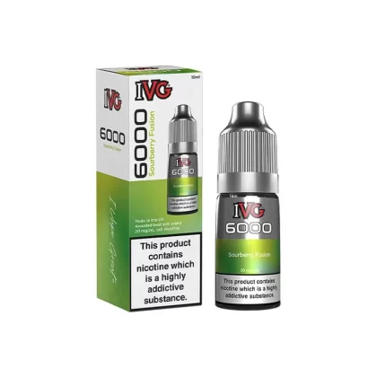 IVG 6000 Sourberry Fusion E Liquid 10ml - Nicotine Strength#20mg>10mg