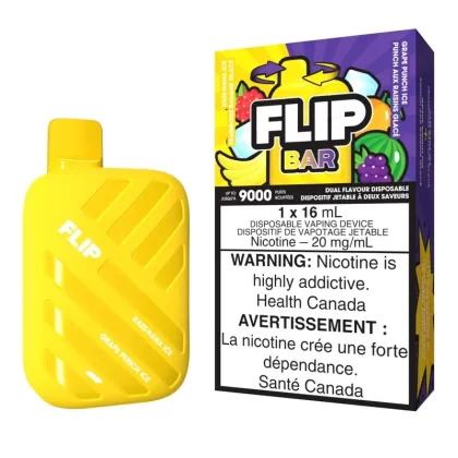 Flip Bar Disposable – Razz Nana Ice & Grape Punch Ice