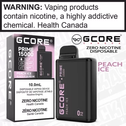Peach Ice GCORE Prime 15K Zero Nic.