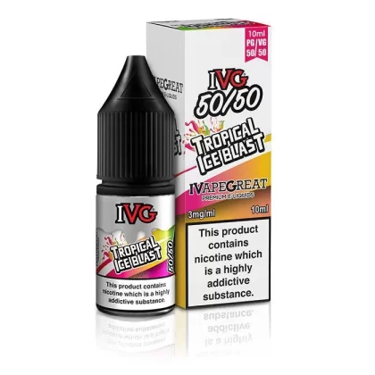 IVG 50/50 Tropical Ice Blast 10ml Nic Salt Vape Juice - Strength 18mg