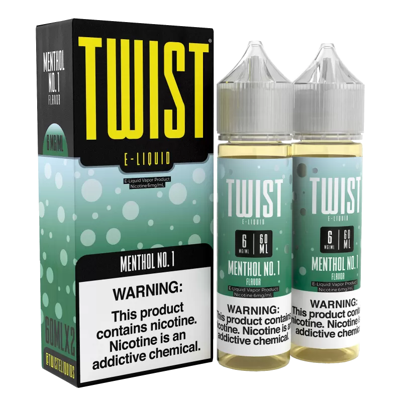 TWIST E-Liquid - Menthol No 1 - 120ML E-Liquid (Twin 60ML Pack) - 18MG