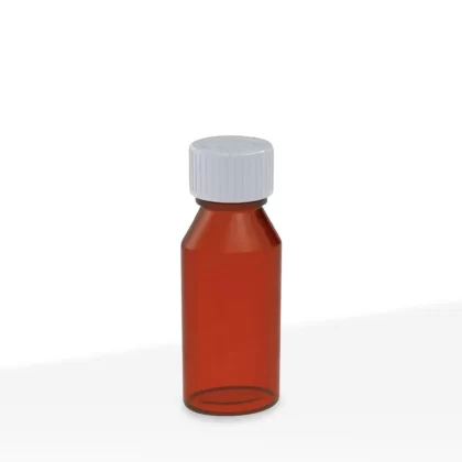 Child Resistant | Oval Bottles w/ Caps | Amber – 4oz – 120 Count - Vape Store