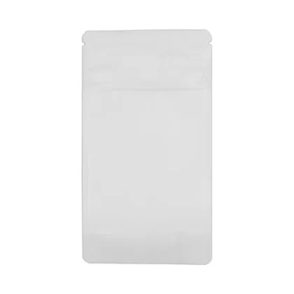 Bag King Child-Resistant Clear Front Mylar Bag | 1/4 oz - Choose Color#Matte White>Matte Black~Choose Price Tier#Single Unit (Less Than Pack Qty)>Pack of 50 (Bulk Discount Pricing) (758A6A)