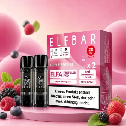 Elf Bar ELFA – Triple Berries – Prefilled Liquid Pod – (2er Pack)