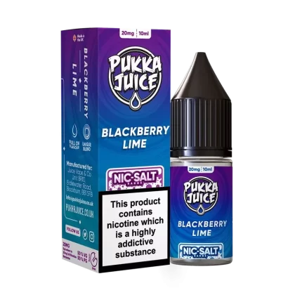 Pukka Juice Nic Salt E-Liquid Blackberry Lime - Nicotine Strength#10mg>20mg