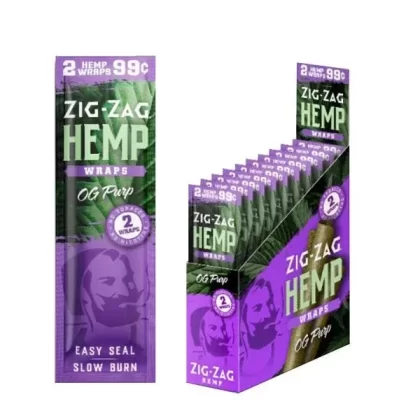 Zig Zag OG Purp Hemp Wraps - Product#OG Purp~Packaging#25 packs of 2