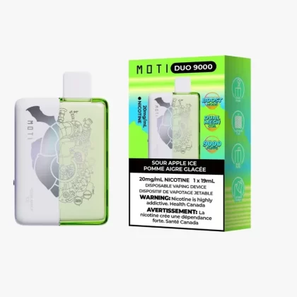 Moti Duo 9000 Puffs Disposable Vape – Sour Apple Ice