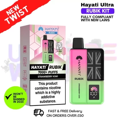 Strawberry Kiwi Hayati Rubik 7000 Puff 7K Bar