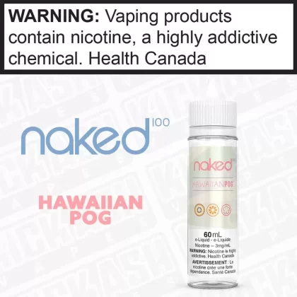 Hawaiian Pog by Naked100 - Strength#3 mg/mL 60mL ONTARIO EXCISE STAMP>6 mg/mL 60mL ONTARIO EXCISE STAMP>12 mg/mL 60mL ONTARIO EXCISE STAMP