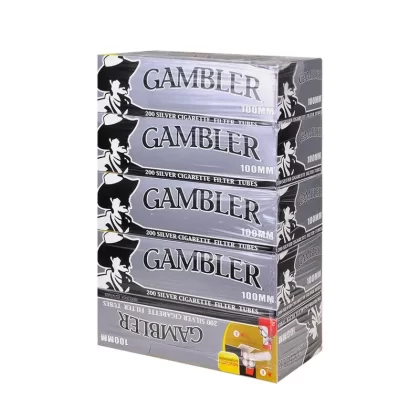 Gambler Silver Filter Tubes 5 Cartons of 200