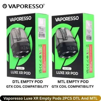Vaporesso Luxe XR Empty Pods 2 PCS GTX COIL COMPATIBILITY