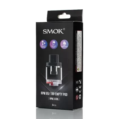 SMOK RPM 85/100 Replacement Pods - Pack of 3 -RPM 85/100 Empty Pods - For RPM 2 Coils