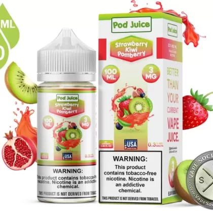 Strawberry Kiwi Pomberry Freeze Pod Juice 100ml - Vape Product, Vape Product