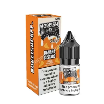 Moreish As Flawless Banana Custard Nic Salt E-Liquid - Vapestreams Co