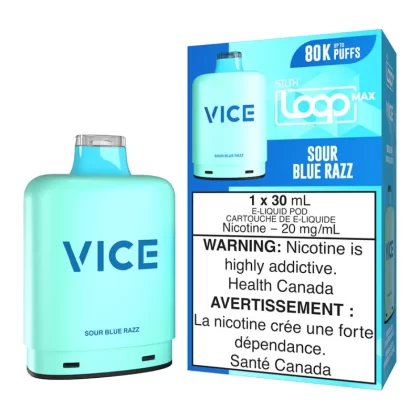 STLTH Loop Max x Vice E-Liquid Pod Pack - Sour Blue Razz 30ml - 20mg/ml