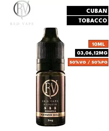 Havano Gold eLiquid by Red Vape 10ml - 03mg / 10ml
