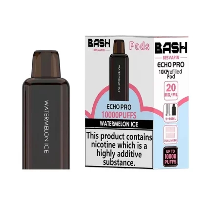 Watermelon Ice Bash Vape Echo Pro 10K Prefilled Pods