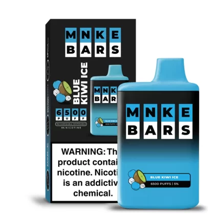 MNKE Bars Disposable 6500 Puffs– Blue Kiwi Ice (20/50mg) - Vape Product, Vape Product
