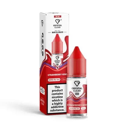 CRYSTAL CLEAR STRAWBERRY KIWI 10ML NIC SALT E-LIQUID - Strength#5MG>10MG>20MG