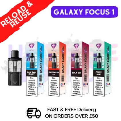 Crystal Galaxy Focus 6K Prefilled Pods – Only £3.89