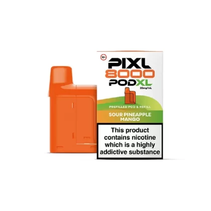 Pixl 8000 Sour Pineapple Mango Refill Pods - Nicotine Strength#20mg (10FF0E)