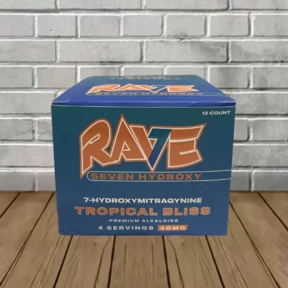 Rave Kratom Seven Hydroxy Liquid Extract Shot Case 12ct - Vape Store