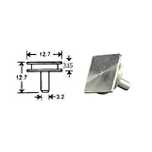 PELCO Q Pin Stubs - 12.7 x 12.7mm (1/2" x 1/2"), 19 x 19mm (3/4" x 3/4")