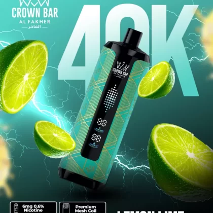Al Fakher Crown Bar Mega Max 40K - Lemon Lime - Crownbar Vape