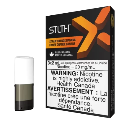STLTH X Pod Pack - Straw Orange Banana - 20 mg/mL (promo)(wholeseller) - Excise ON, 20 mg/mL - ON