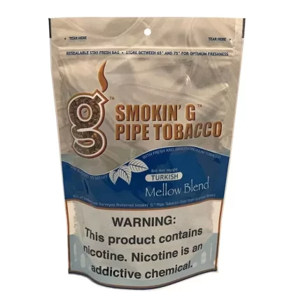 Smokin’ G Turkish Mellow Pipe Tobacco - Product#Turkish Mellow~Packaging#8oz Bag (DA7EE1)