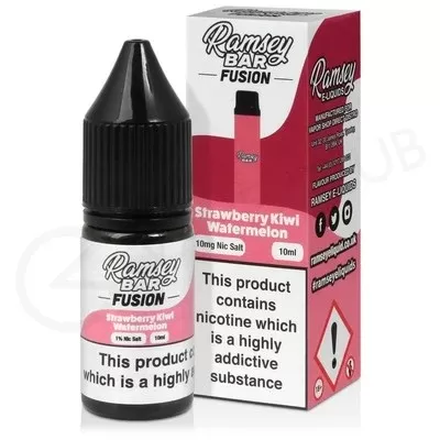 Strawberry Kiwi Watermelon Ice Nic Salt E-Liquid by Ramsey Bar Fusion