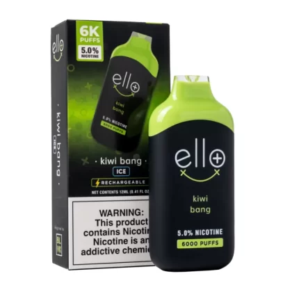 ELLO PLUS BY BLVK KIWI BANG DISPOSABLE 6000PUFF VAPE